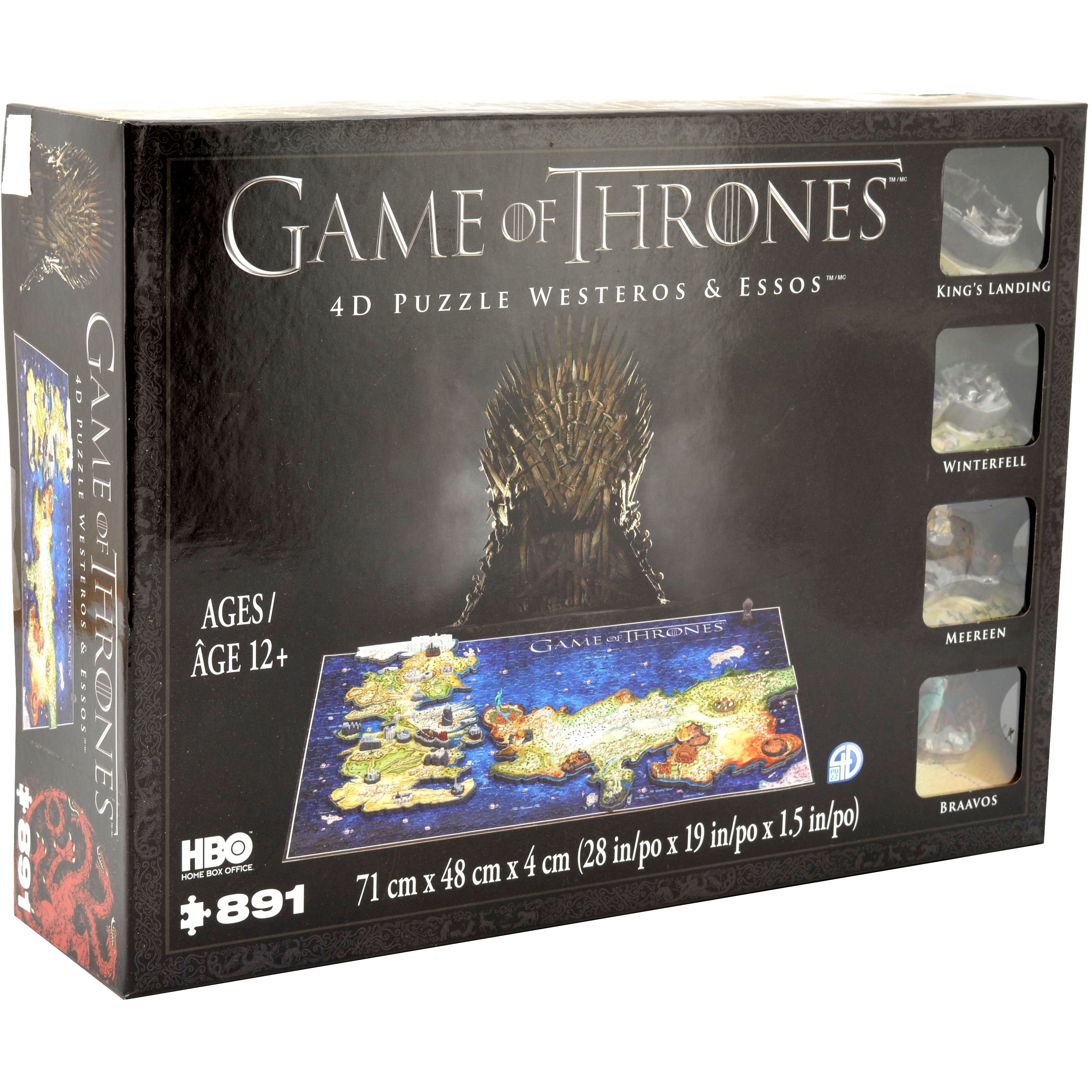 Game of Thrones 4D Map Puzzle 3/4 view