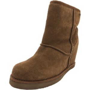 Zigi Women's Wedge Heeled Boot / Leather / Kick it Ups! / Chestnut / Various Sizes