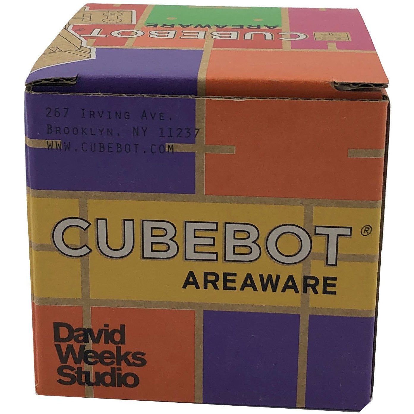 Studio Areaware Micro Cubebot / Wooden Toy Puzzle / Minature Toy / Multicoloured / Toy /