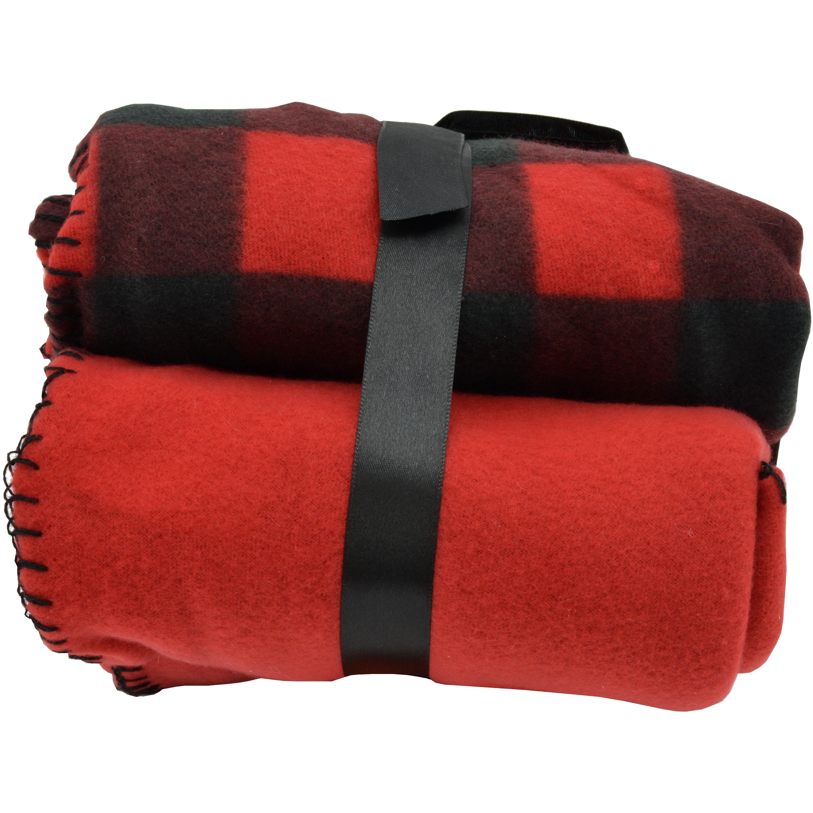 Safdie Buffalo Plaid Fleece Throw / 2 Pack / Couch Blanket / 50" x 60" / Various Colours