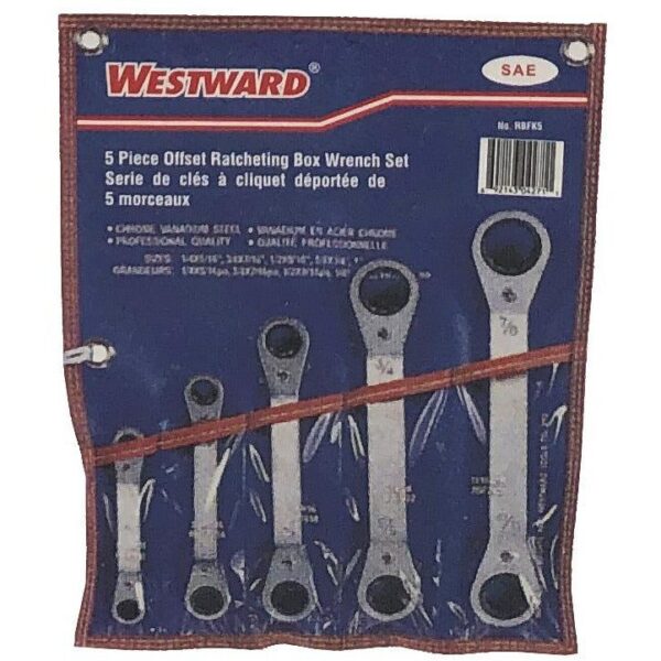 Westward 5 Piece Off Set Wrench Set / Ratcheting / Professional Tool