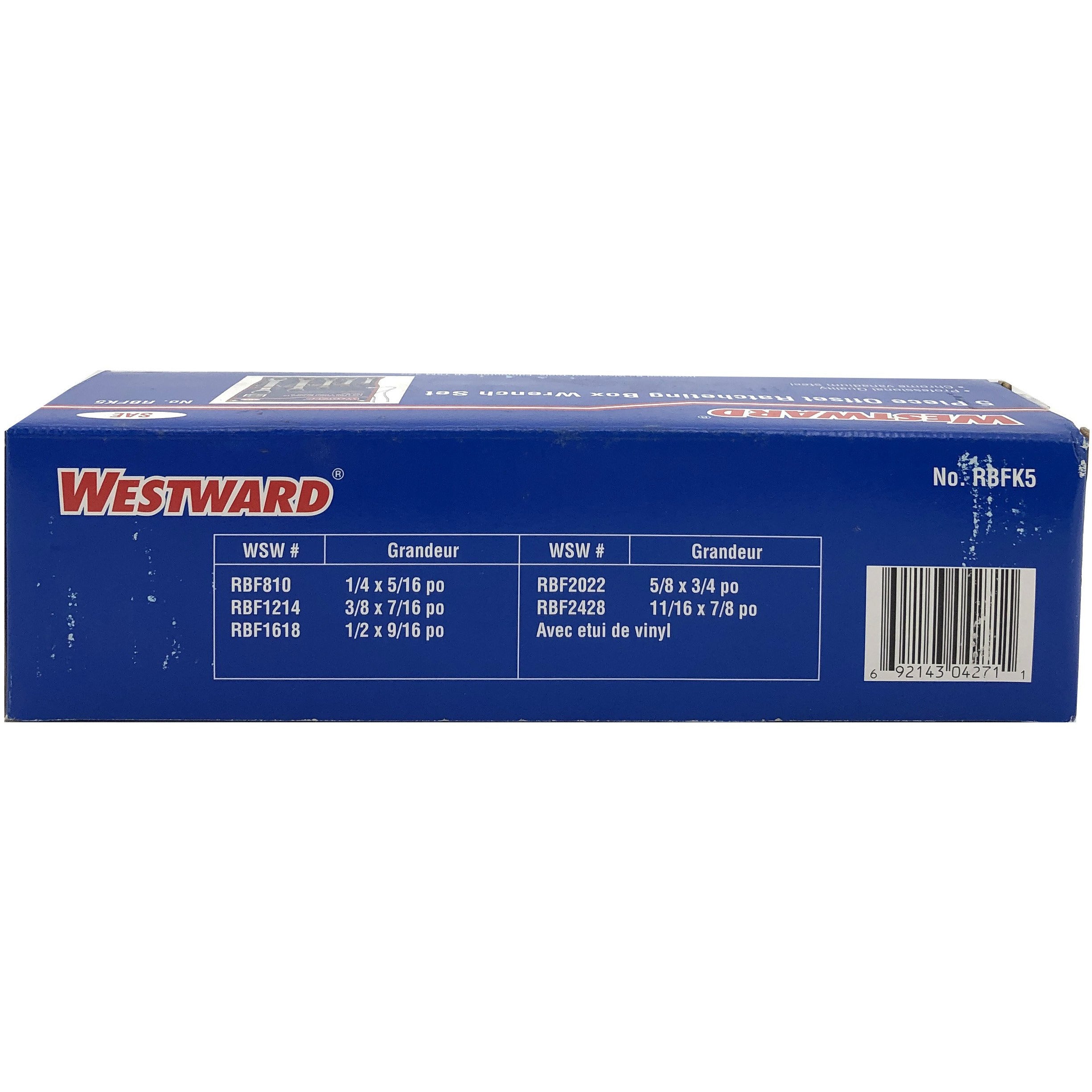 Westward 5 Piece Off Set Wrench Set / Ratcheting / Professional Tool / Chrome