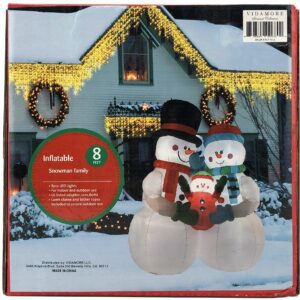8 Ft Inflatable snowman family front yard Christmas Decoration