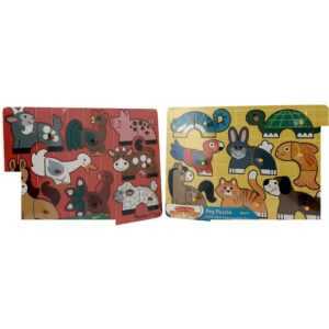 Melissa and Doug Mix and match toddler peg puzzle made from solid wood