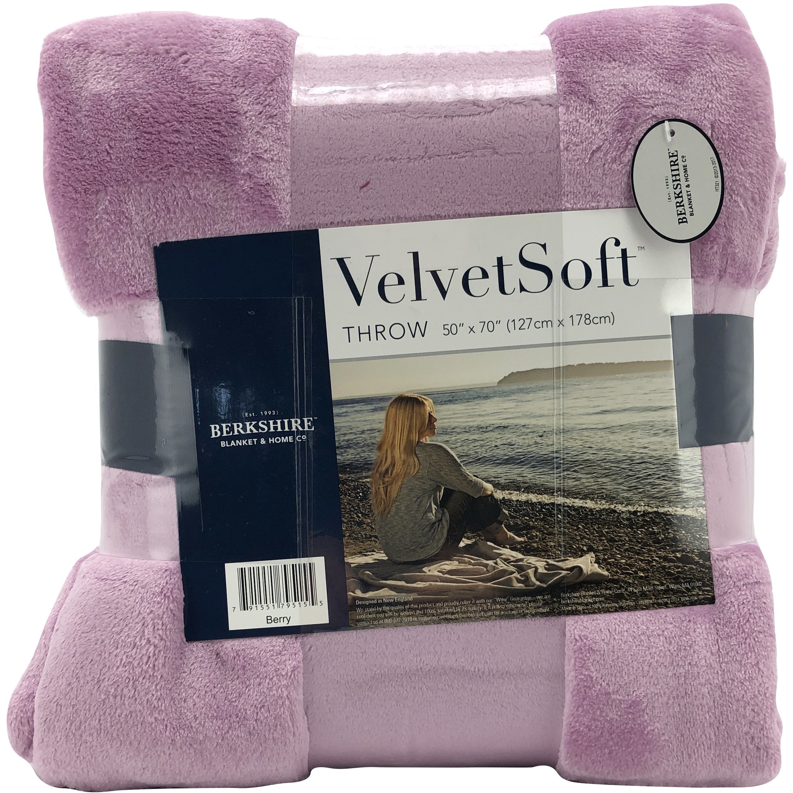Berkshire Velvet Soft Throw Blanket Gift Pack / 3 Pack / Plush / 50"x 70" / Gradient Colour / Home Accent