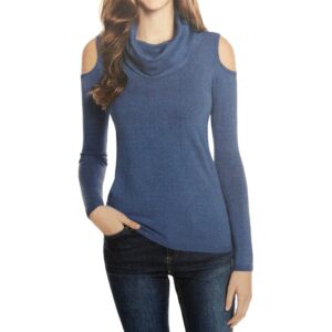 Buffalo David Bitton Women's Sweater / Cowl Neck / Shoulder Cut Out / Blue / Various Sizes