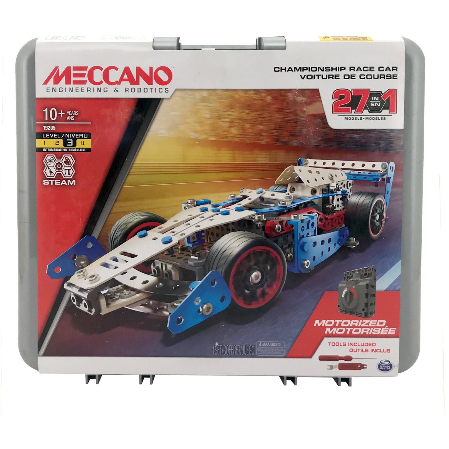 Meccano 27-in-1  Championship Race Car construciton STEAM Toy Like new conition