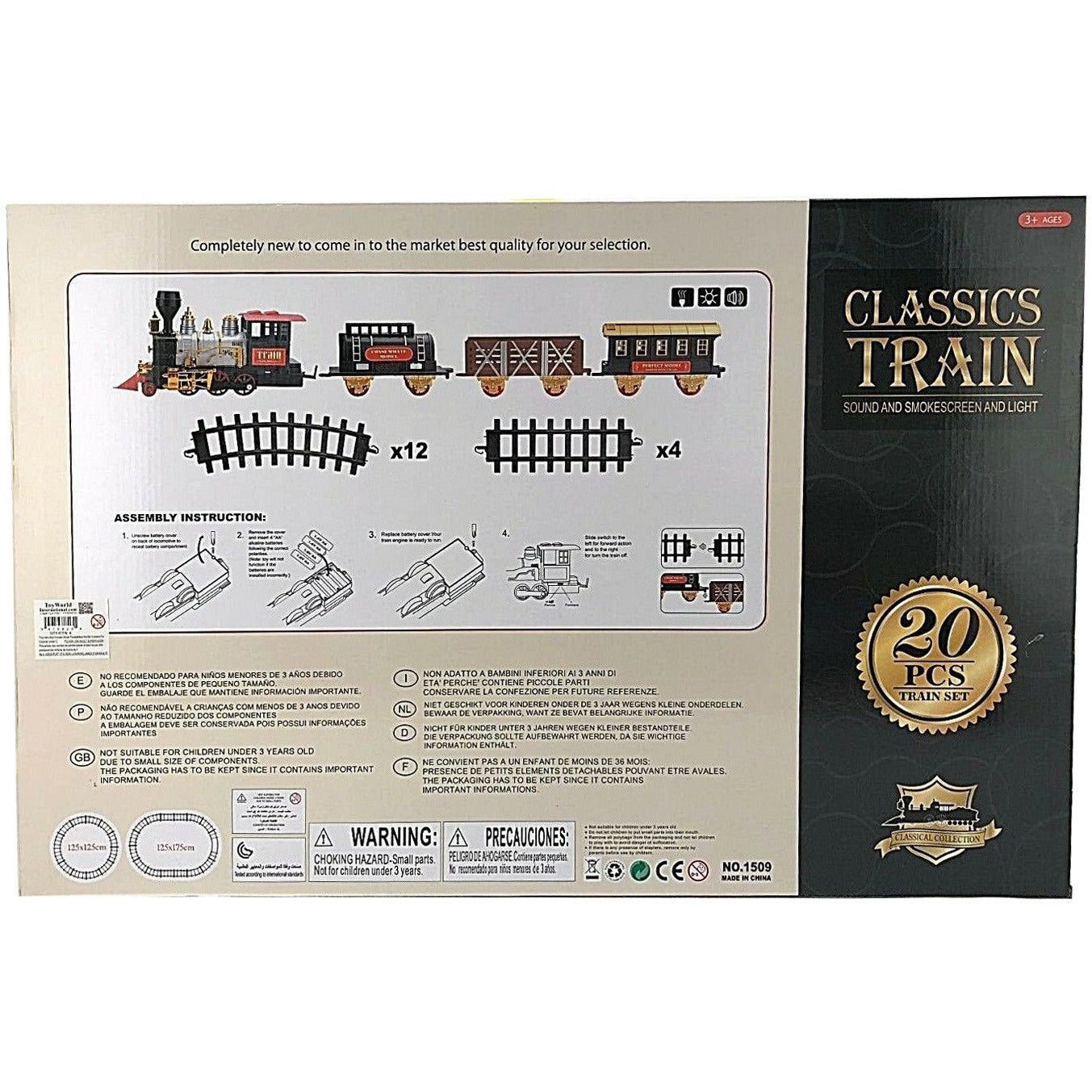Classic 20 pc Train set with real noise and smoke