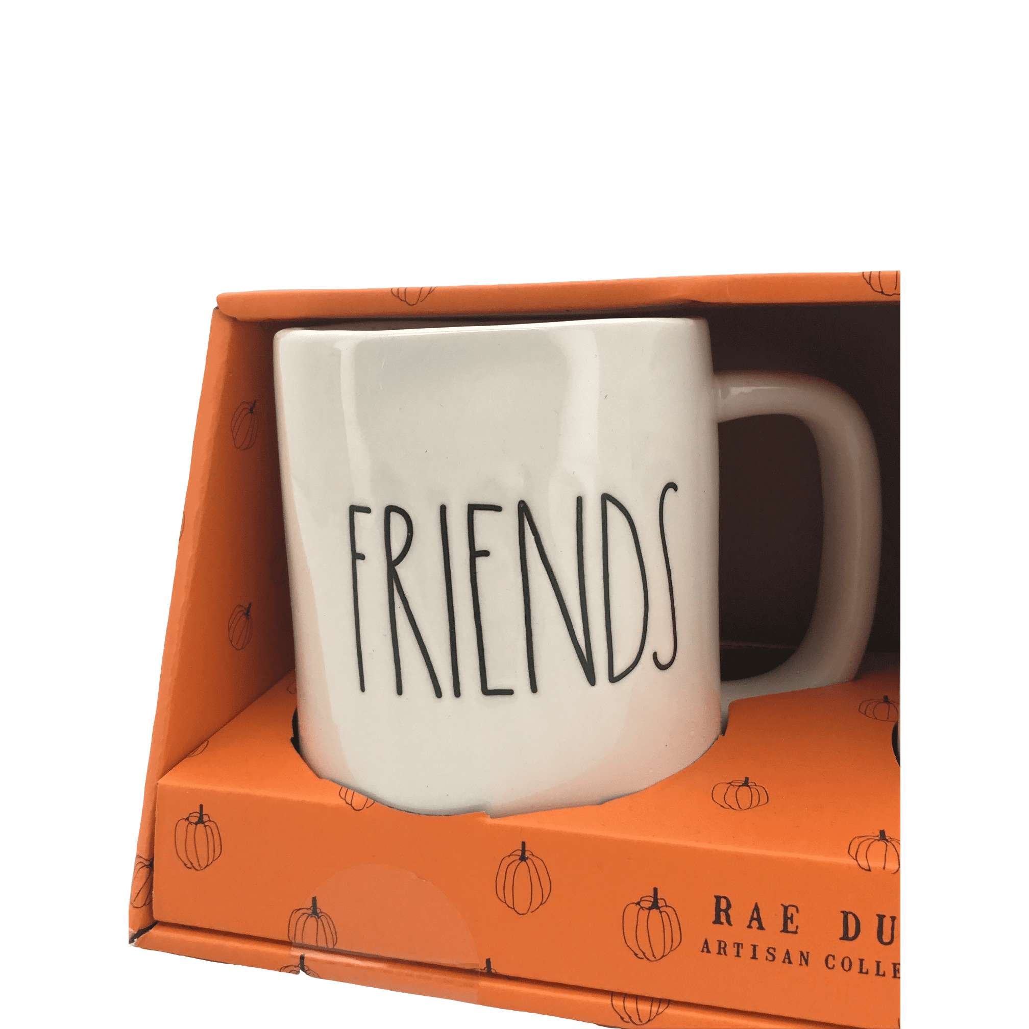 Rae Dunn Friends Giving Coffee Mug Set: 2 Pack / Thanksgiving Coffee Cup / Beige