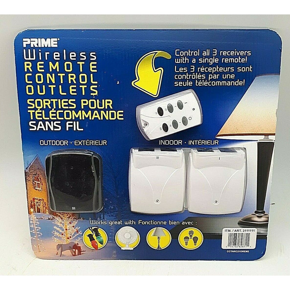 Prime Wireless Indoor/Outdoor remote controlled outlets in a pack of 3