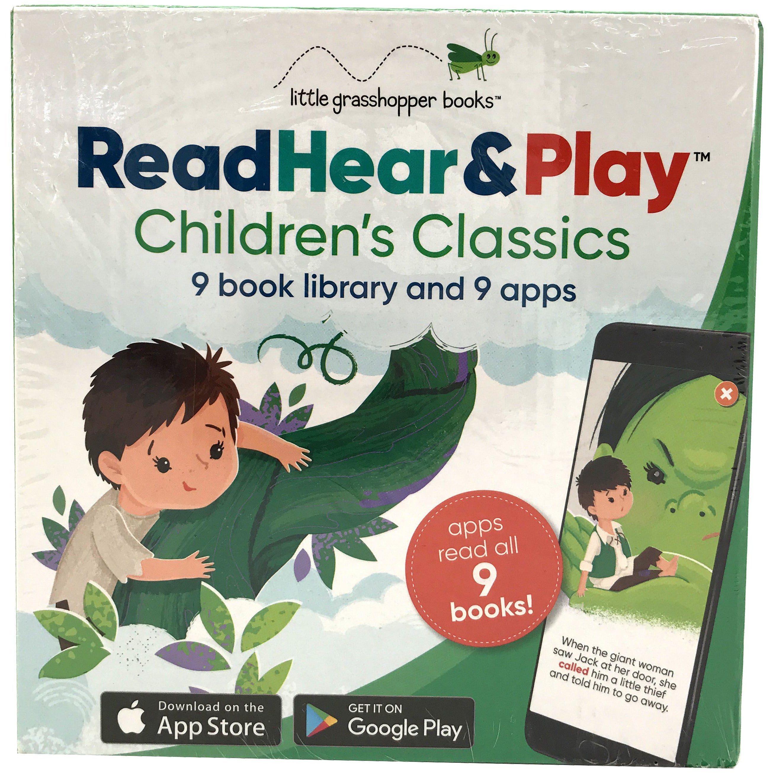 Little Grasshopper Books Read Hear & Play Childs Interactive Story Book / 9 Books w/ Downloadable App