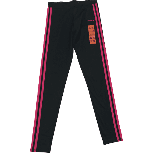 Adidas Girl's Legging's / Girls Sweatpants / Black & Pink / XLarge