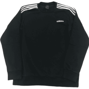 Adidas Men's Crew Sweater / Black / Classic 3 Stripes / Various Sizes