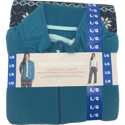 Carole Hochman Women's Pajama Set: 3 Piece Set / Blue / Large
