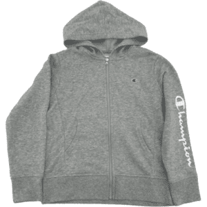 Champion Kid's Zip Up Sweater: Grey / Medium