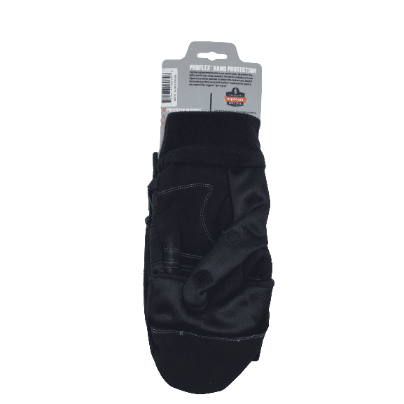 Ergodyne Thermal Flip-Top Gloves: Black Large