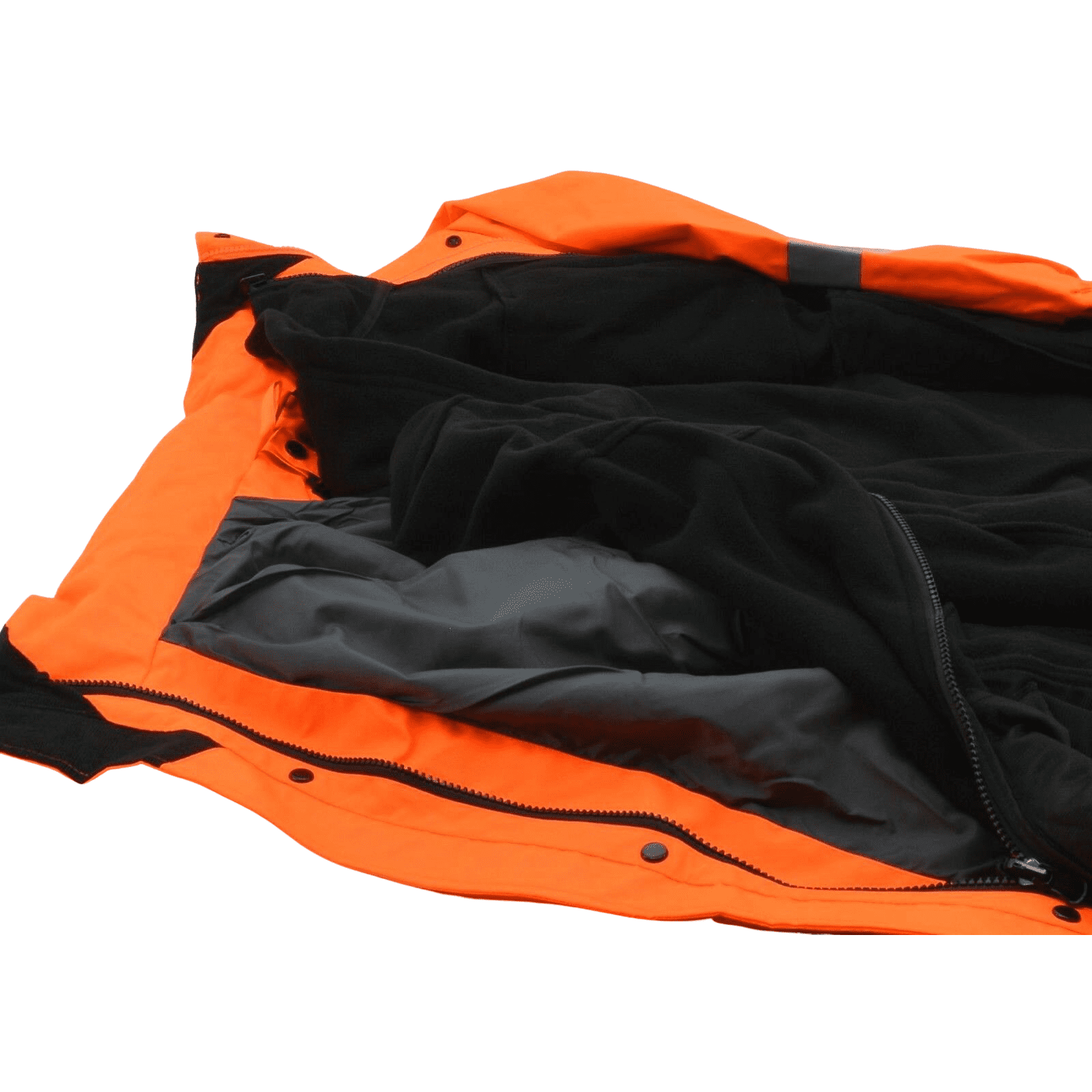 Men's Condor 3-in-1 Work jacket with safety Stripes in Hi-Vision Orange Size Large
