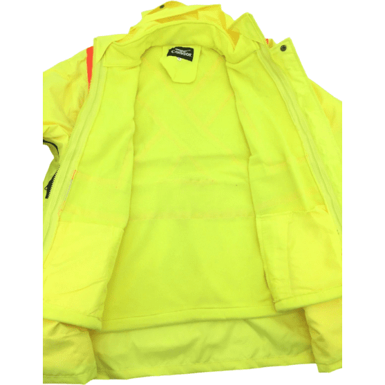 Condor Work Safety Jacket: Yellow | High Viz 3-in-1 Traffic | 2XL