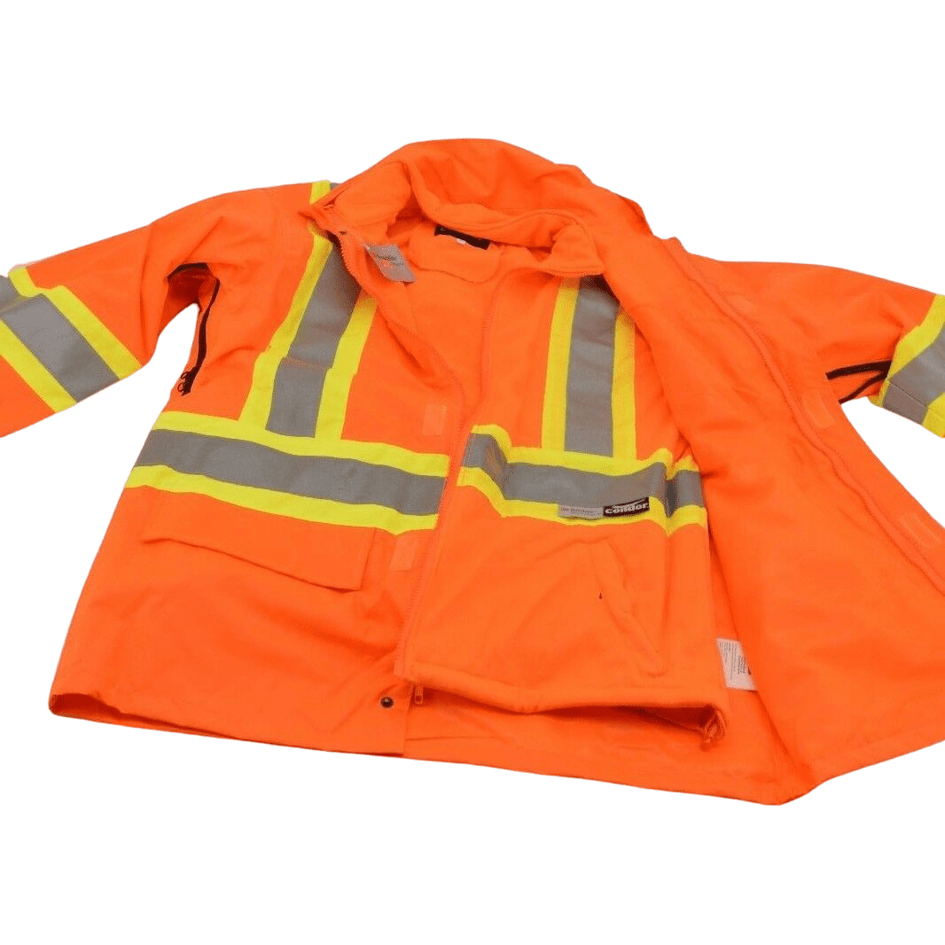 Condor men's 3-in-1 flagmans Safety jacket with removable fleece lining in size 2XL in high viz orange