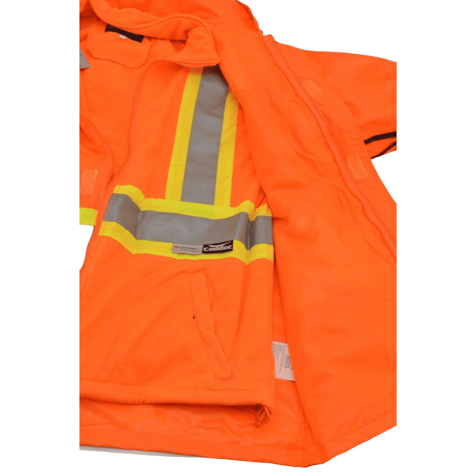 Condor men's 3-in-1 flagmans Safety jacket with removable fleece lining in size Large in high viz orange