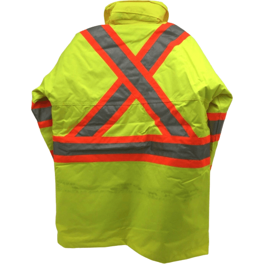Condor Work Safety Jacket: Yellow | High Viz Long Traffic | Size Medium