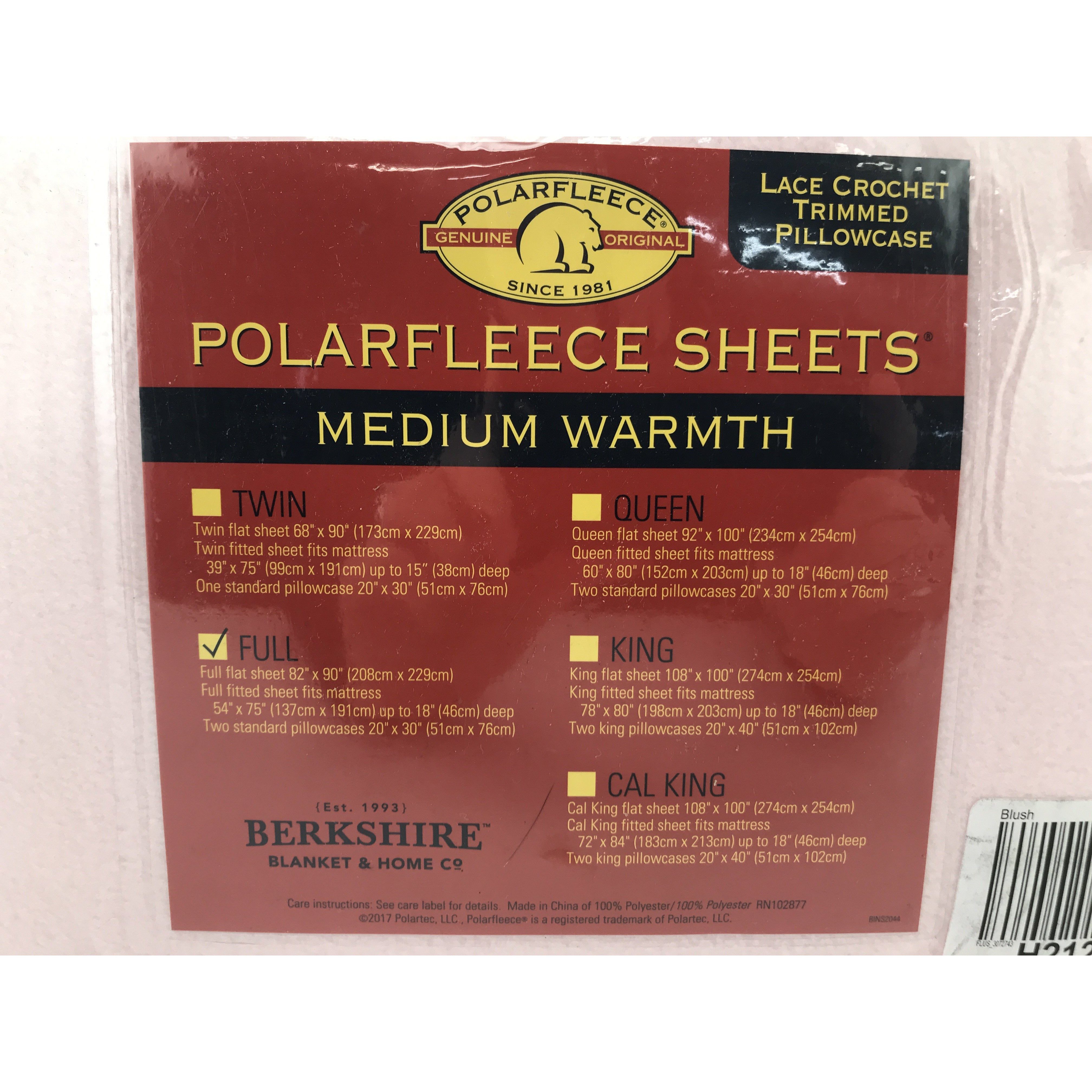 Berkshire Polarfleece Full Sheet Set / Blush / 4 Piece Set