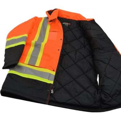 Work King Safety Jacket: Orange I Insulated I Lined I Medium