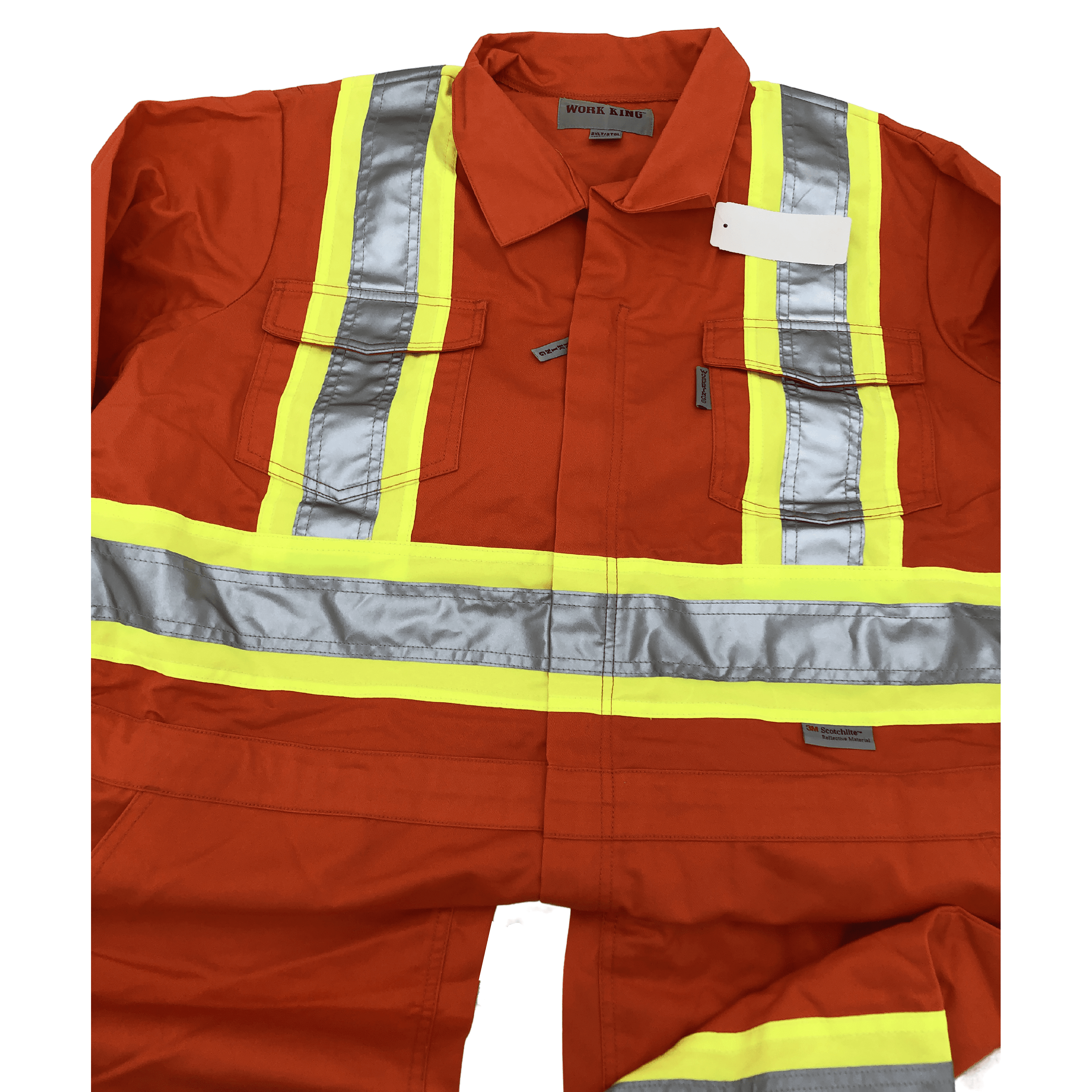 Work king Coveralls unlined in hi-vision orange in size 2XL