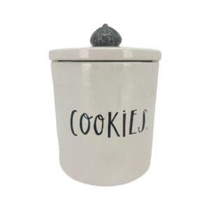 Rae Dunn White Cookies Canister with Lid