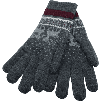 George Women’s Ultra Plush Jacq Gloves: Black OS