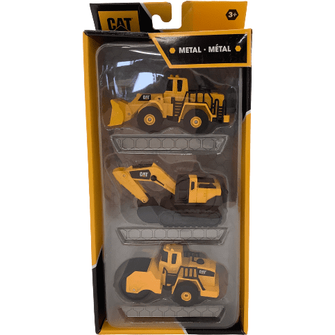 CAT Metal Construction Equipment / 3 Pack / Yellow & Black / Heavy Equipment / Various Packs