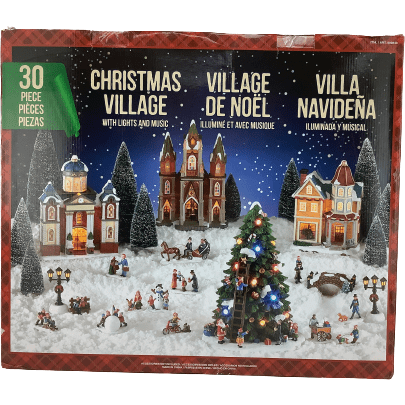 Christmas Village 30-Piece Set Ceramic