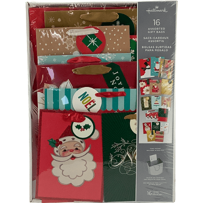 Hallmark Christmas Gift Bags: 16 Pack of Holiday Gift Bags