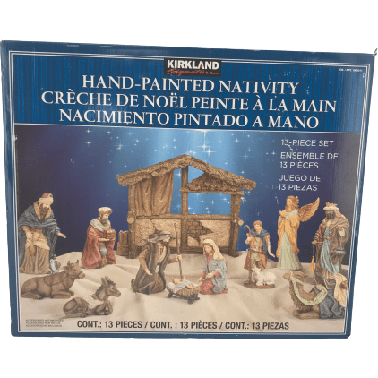 Kirkland Ceramic Nativity Scene / 13 Piece Set / Holiday Decor / Ceramic / Indoor Christmas Decorations