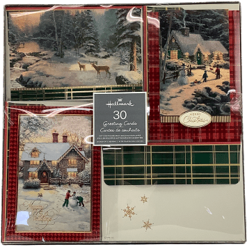 30 Hallmark Christmas Greeting Cards: 30 Pack: Winter Scenery Themed