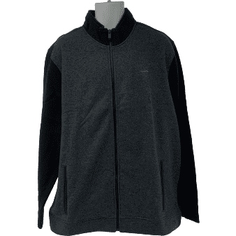 Calvin Klein Men's Zip-Up Sweater: Grey and Black