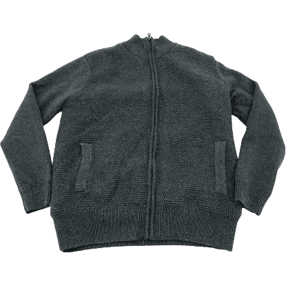 Emanuel Men's Zip Up Sweater / Fleece Lined / Grey / Various Sizes