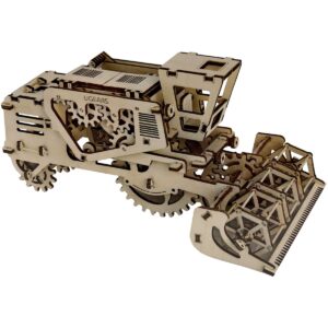 Ugears Wooden 3D Models: Fully Functioning Mechanical Model: Combine Harvester