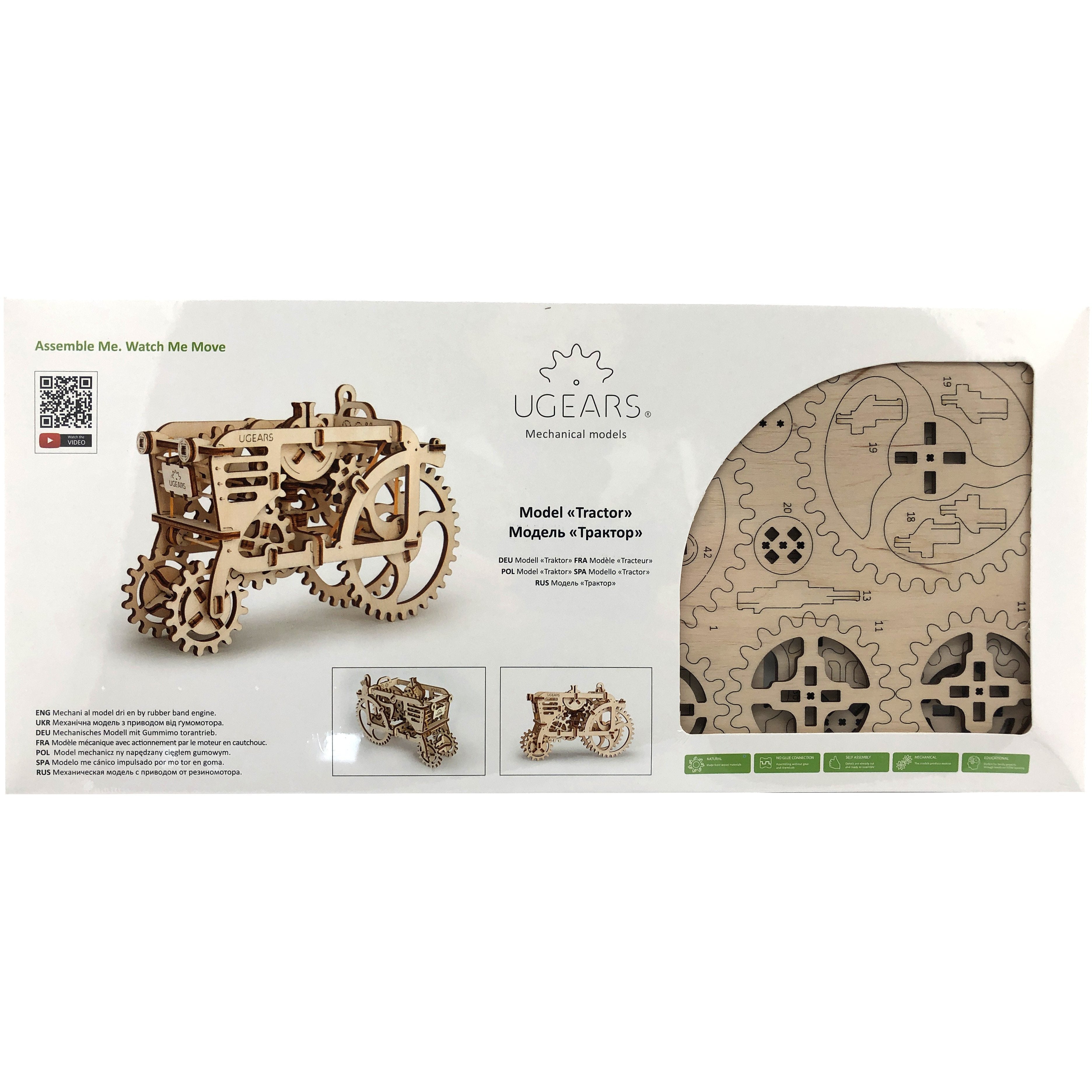 Ugears Wooden 3D Models: Fully Functioning Mechanical Model: Tractor