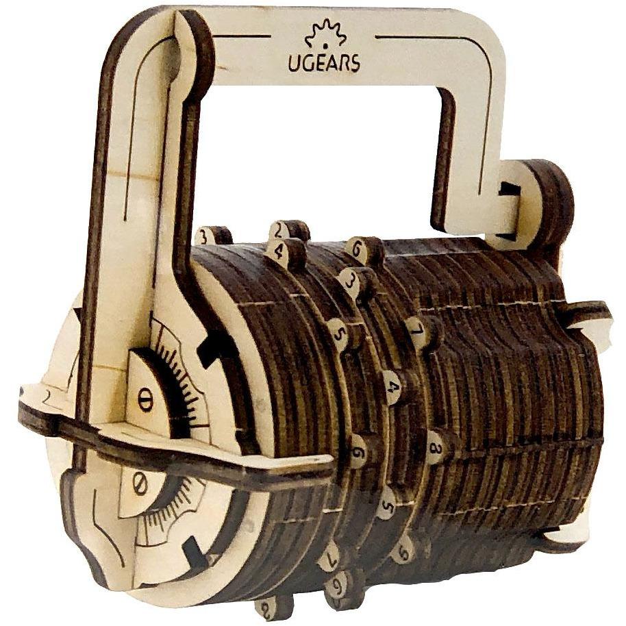 Ugears Wooden 3D Models: Fully Functioning Mechanical Model: Combination Lock
