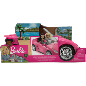 Barbie Pink Convertible Car: 2 Seats