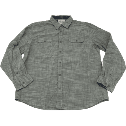 Weatherproof Vintage Men’s Long Sleeve Button Up Shirt | Grey