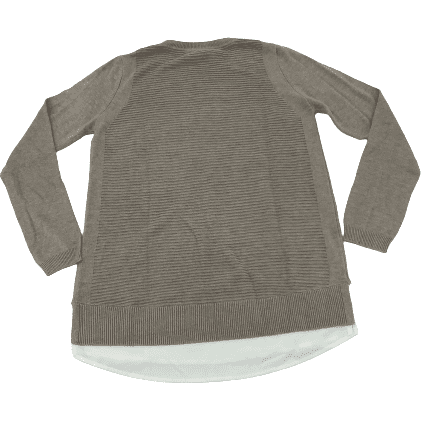 Hilary Radley Women's Ribbed Sweater: Tan: Size S