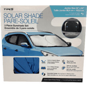 Type S Vehicle Solar Shade / 3 Piece Sunshade Set / Various Sizes