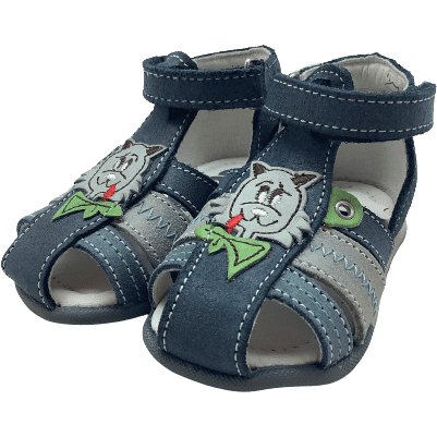Bopy Toddler Boy's Sandals: Blue and Grey / Zacat / Various Sizes
