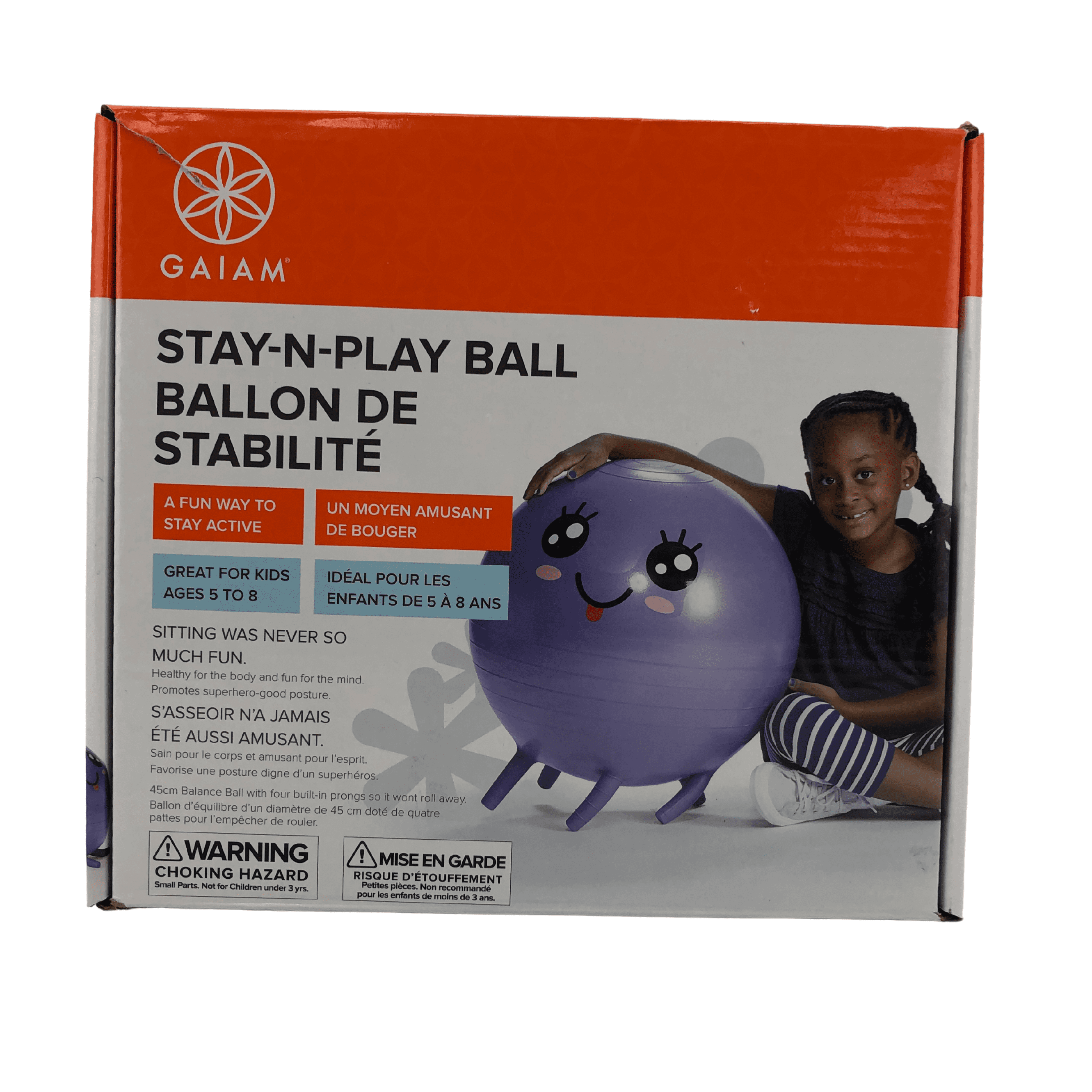 GAIAM Stay-N-Play Kids Yoga Ball(45cm): Kids Activity Ball **DEALS**