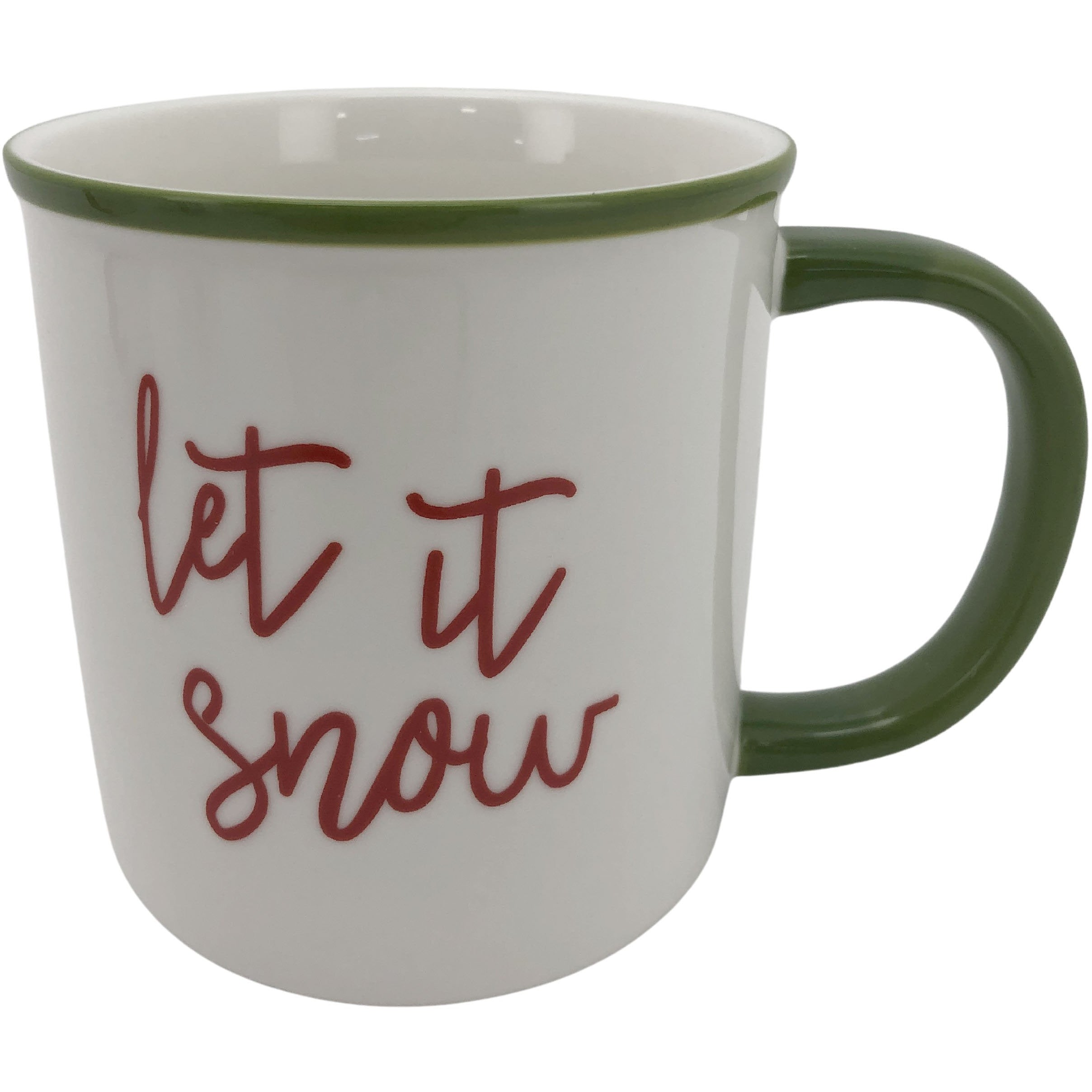 Holiday Christmas Coffee Mugs / Ceramic / Coffee Cup / "Joy" / "Holly Jolly" /"Let It Snow" / "Merry Christmas"