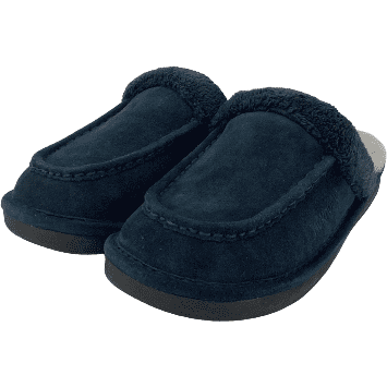 NukNuuk Men's Slippers: Leather: Navy: Size 13