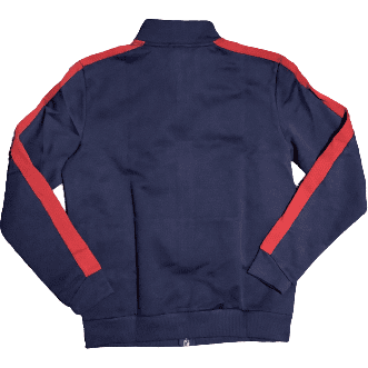 Puma Men's Zip Up Sweater: Navy and Red: Size M