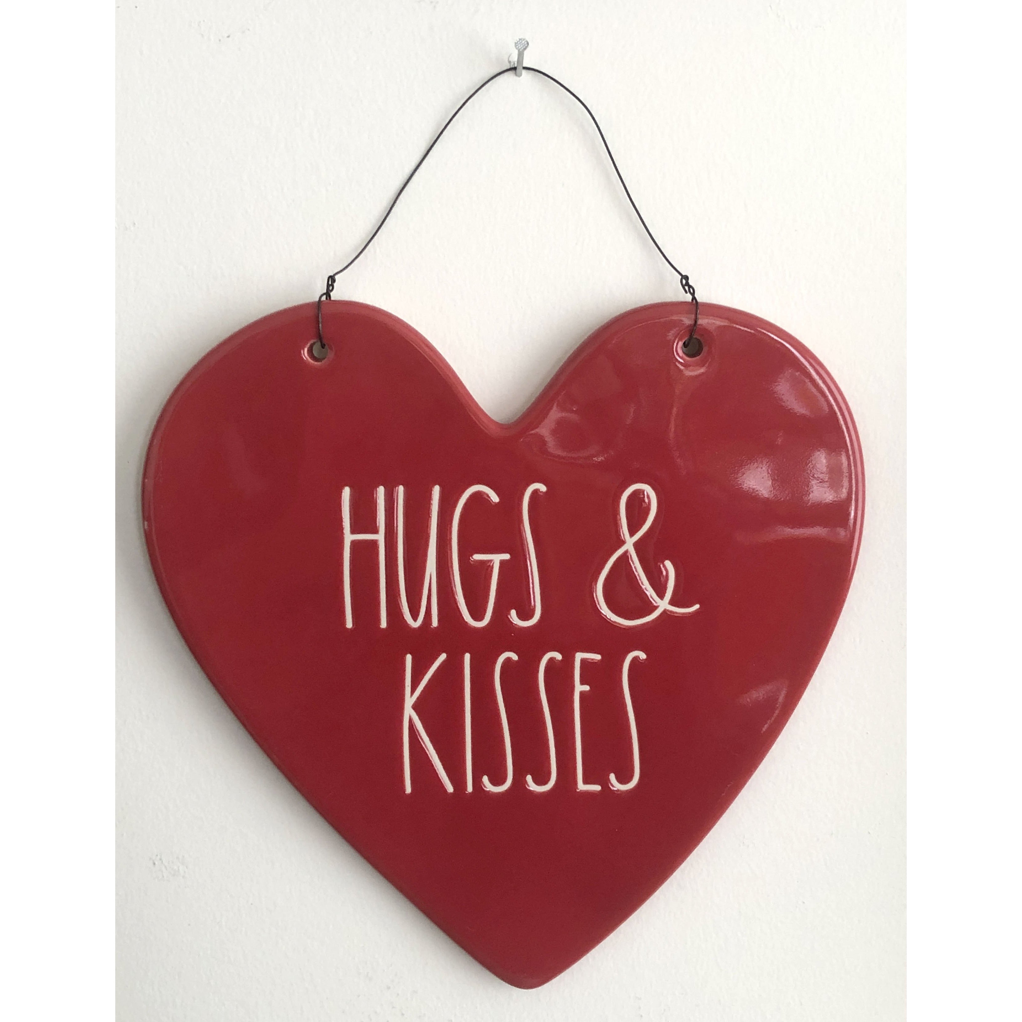 Rae Dunn Heart Wall Hanging / Ceramic / Wall Art / Valentines Day Decor